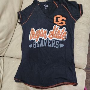 Campus Lifestyle Oregon State Beavers 100% Cotton Black And Orange T Shirt  Sz S
